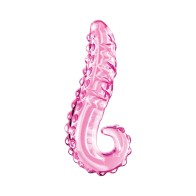 Dildo de Vidrio Icicles No. 24 con Mango Rosa