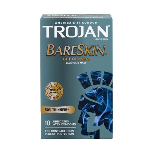 Condones Lubricados Trojan Bare Skin (10)