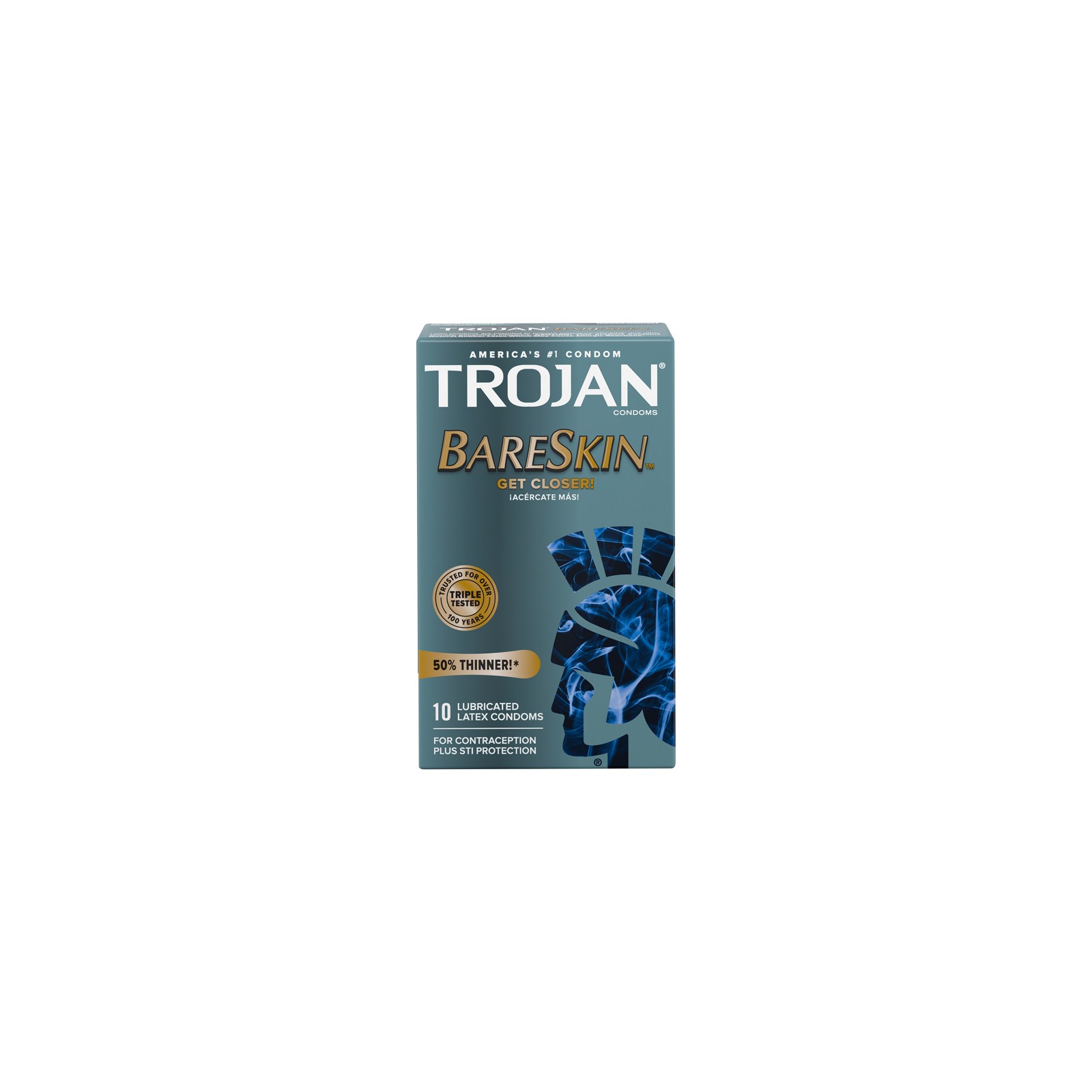 Condones Lubricados Trojan Bare Skin (10)