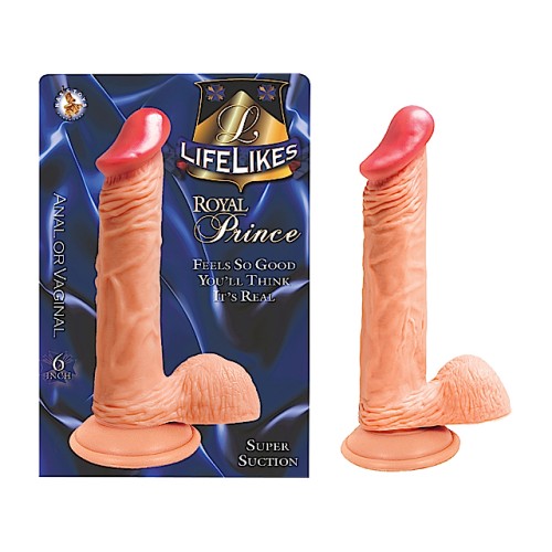 Dildo Lifelikes Royal Prince con Base de Succión de 6 in.