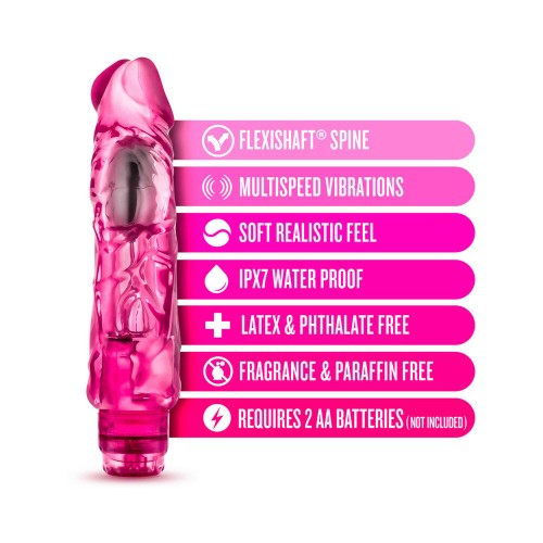 Naturally Yours Wild Ride Realistic 9 in. Vibrating Dildo Pink