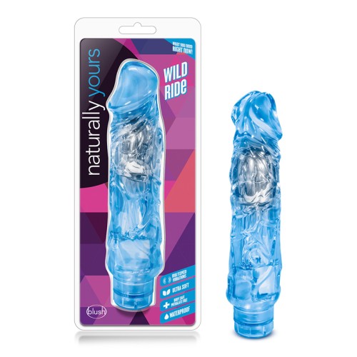 Naturally Yours Wild Ride 9 in. Vibrating Dildo Blue