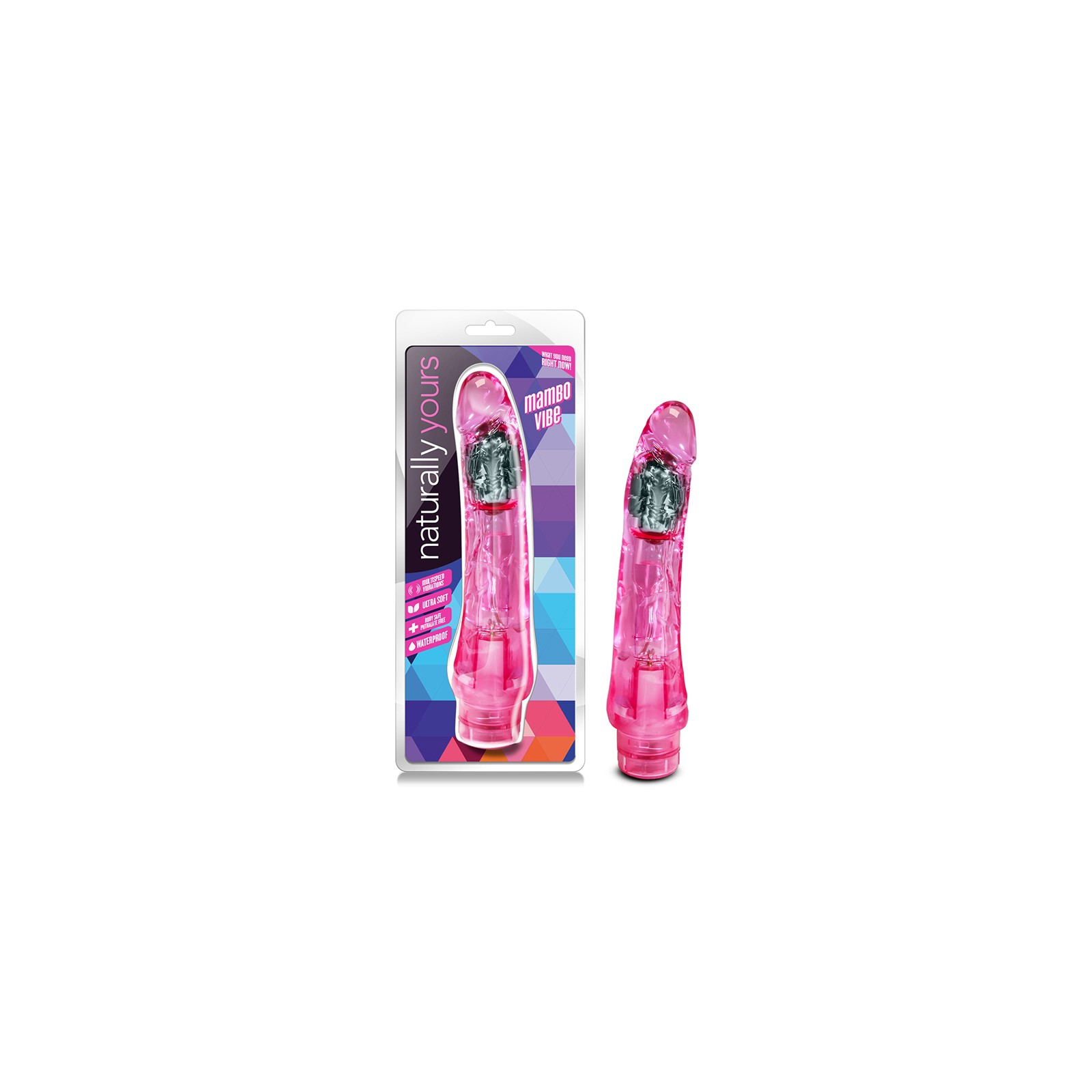 Dildo Vibrante Realista Mambo de 9 Pulgadas Rosa - Placer Supremo