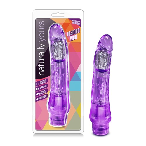 Naturally Yours Mambo Vibe 9 in. Vibrating Dildo Purple