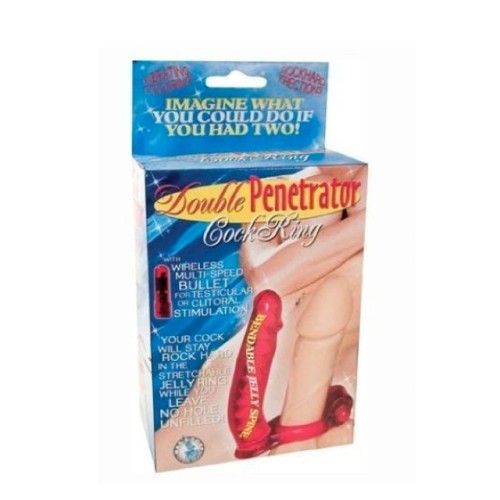 Double Penetrator Rabbit Cock Ring Waterproof