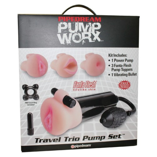 Pipedream Pump Worx 5-Piece Travel Set - Ultimate On-the-Go Pleasure