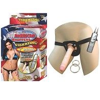 All American Whopper Vibrating Dong with Harness