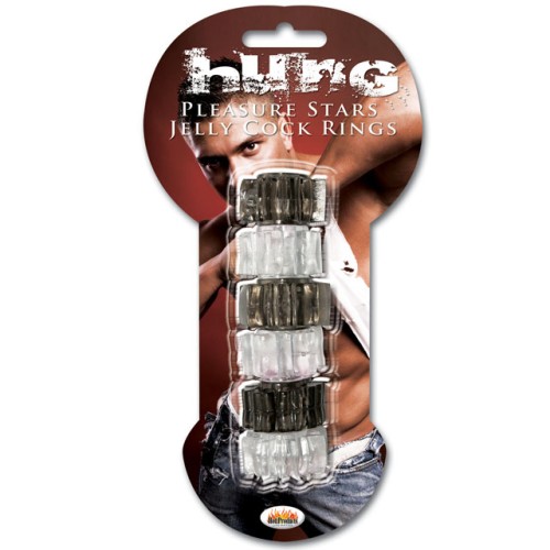 Hung Pleasure Stars Jelly Cock Rings Set