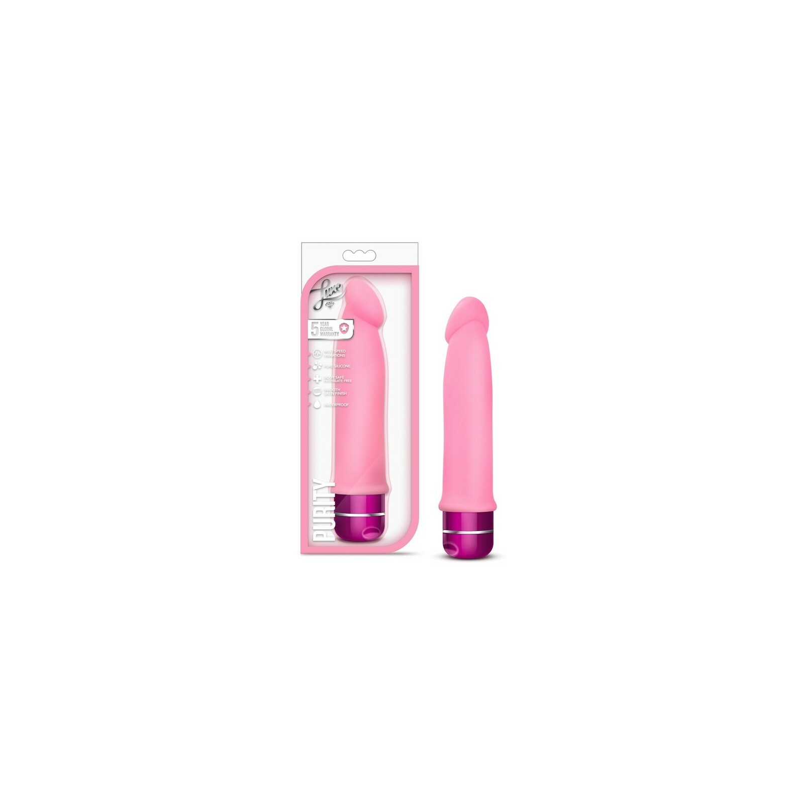 Vibrador de Silicona Luxe Purity Rosa