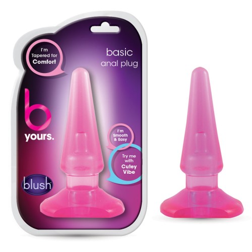 B Yours Basic Pink Anal Plug - Perfect for Beginners