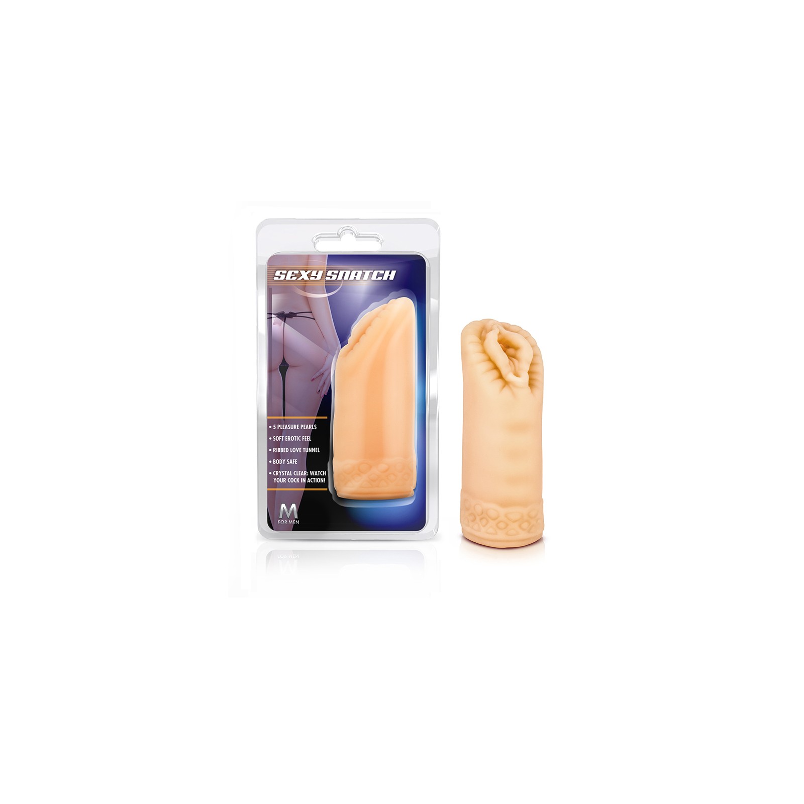 M for Men Sexy Snatch Vagina Stroker Beige - Ultimate Pleasure