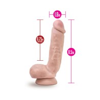 X5 Hard On 8.5 in. Dildo with Balls Beige - Realistic Pleasure