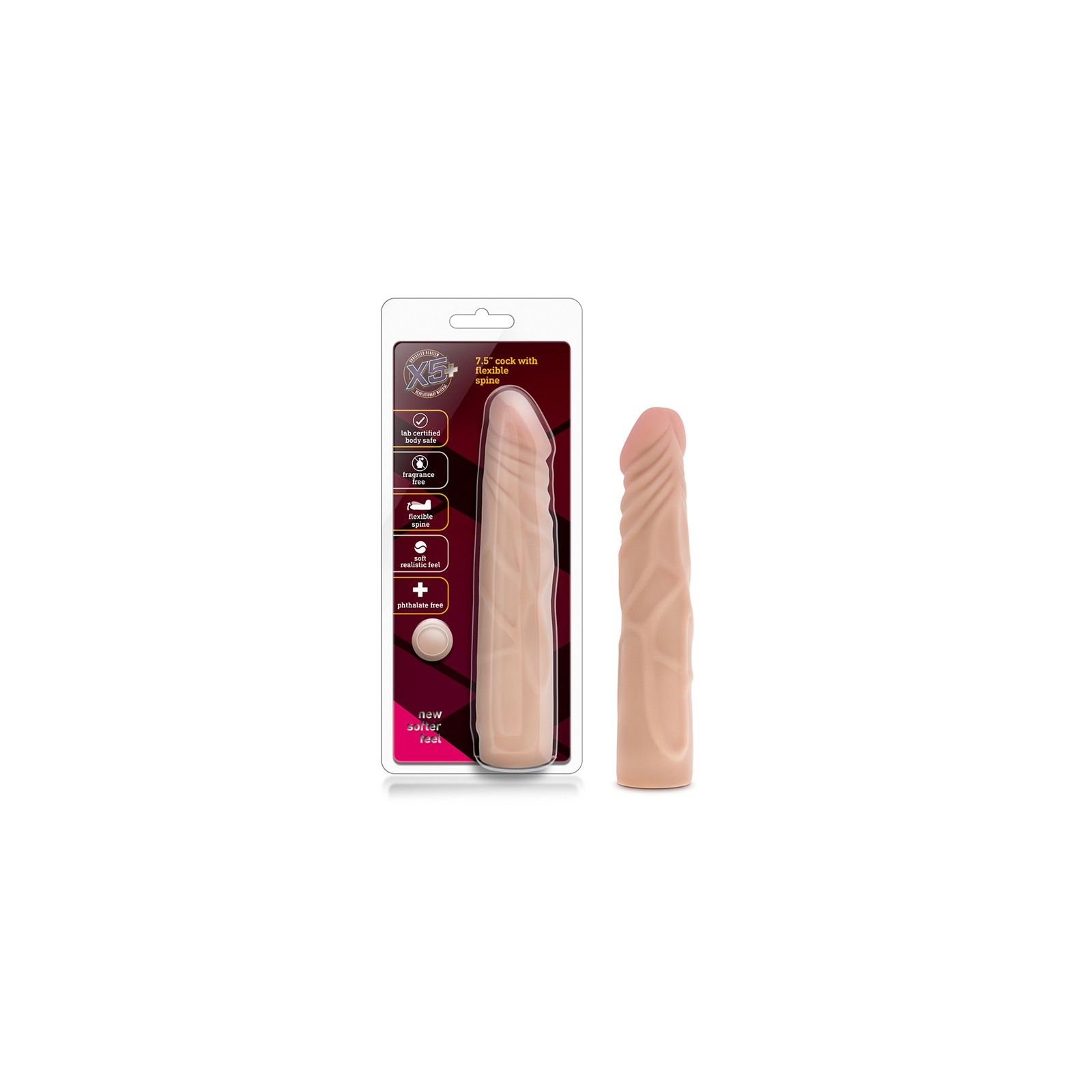 Dildo Realista X5 Plus de 7.5 Pulgadas Posable para Máxima Versatilidad