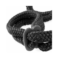 Pipedream Silk Rope Love Cuffs - Black