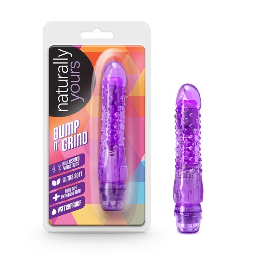 Naturally Yours Bump n' Grind Slimline Vibrator Purple - Realistic Pleasure