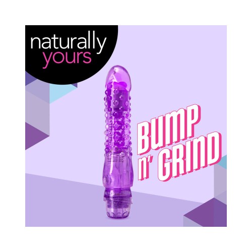 Naturally Yours Bump n' Grind Slimline Vibrator Purple - Realistic Pleasure