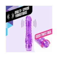 Naturally Yours Bump n' Grind Slimline Vibrator Purple - Realistic Pleasure