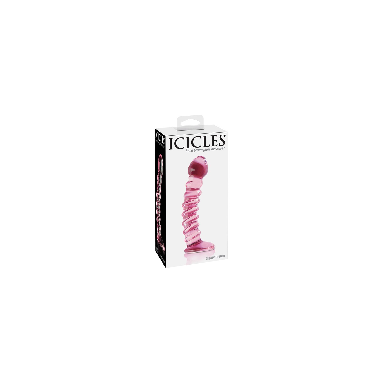 Pipedream Icicles No. 28 Curved Ribbed Glass Dildo