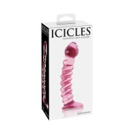 Pipedream Icicles No. 28 Curved Ribbed Glass Dildo