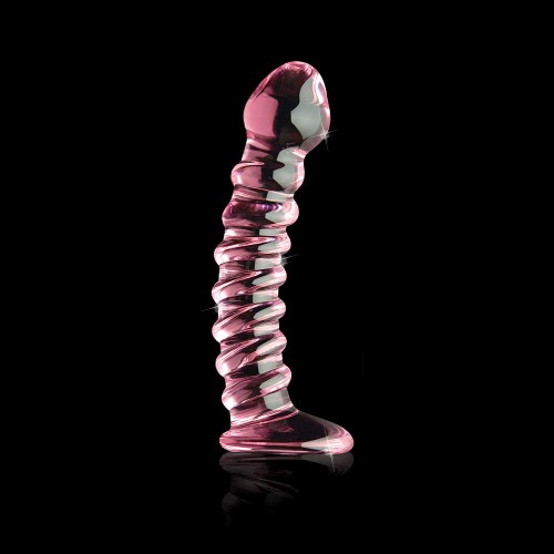 Pipedream Icicles No. 28 Curved Ribbed Glass Dildo