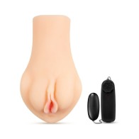 X5 Men Honey Pot Stroker Vagina con Vibrador Bullet Control Remoto Beige