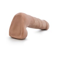 Au Naturel Suave Dildo Dual Densidad de 7 in. Con Testículos Tan