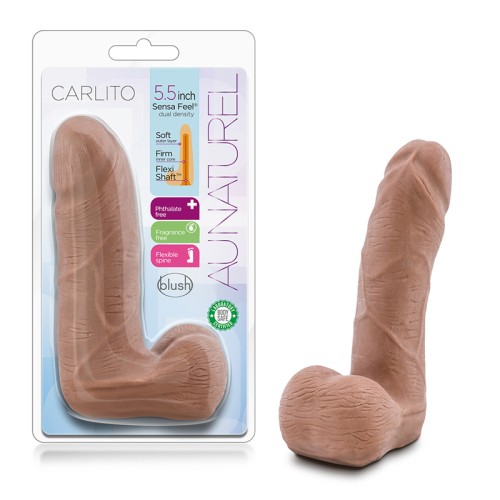 Au Naturel Carlito 5 in Posable Dual Density Dildo