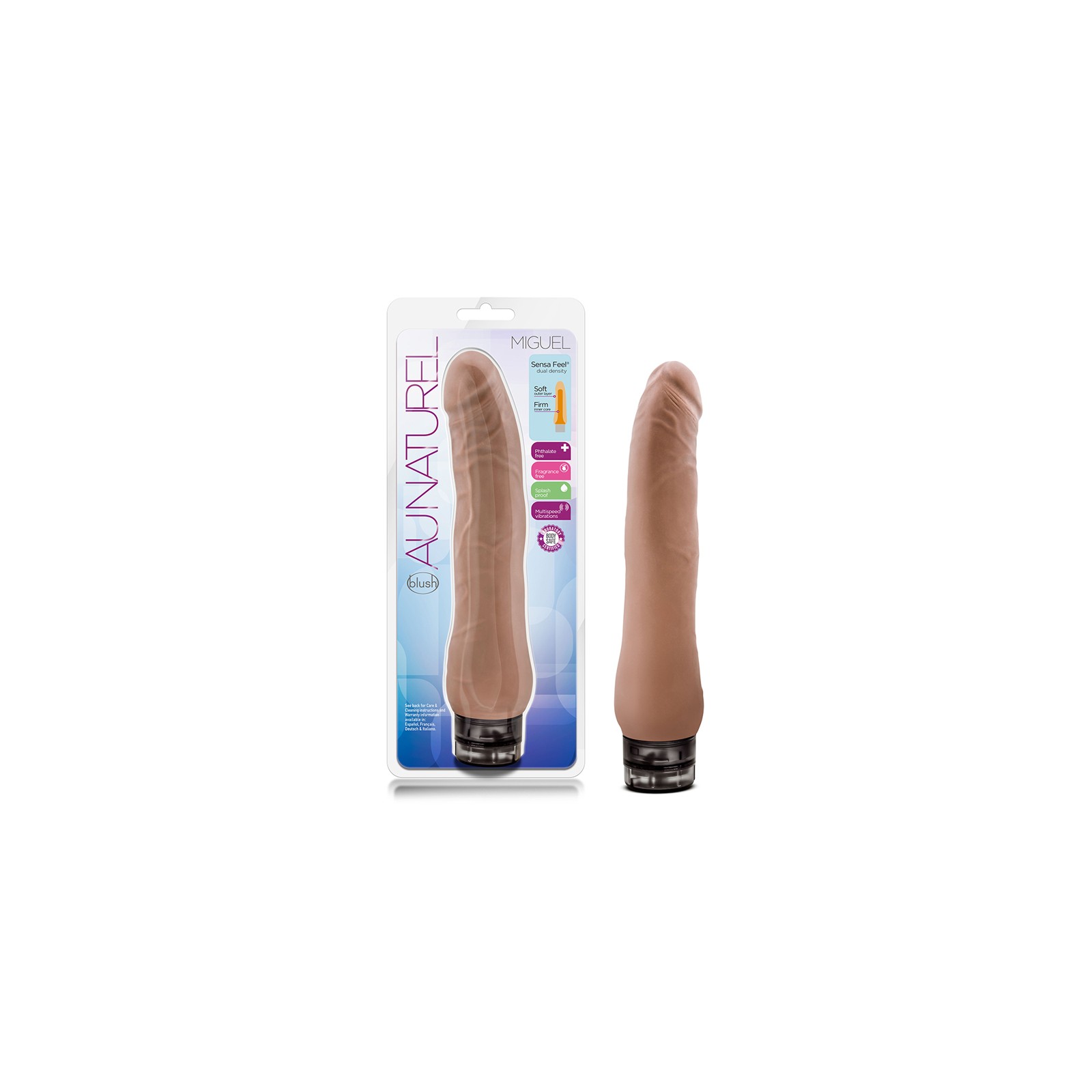 Dildo Vibrador Au Naturel Miguel de 10 pulgadas