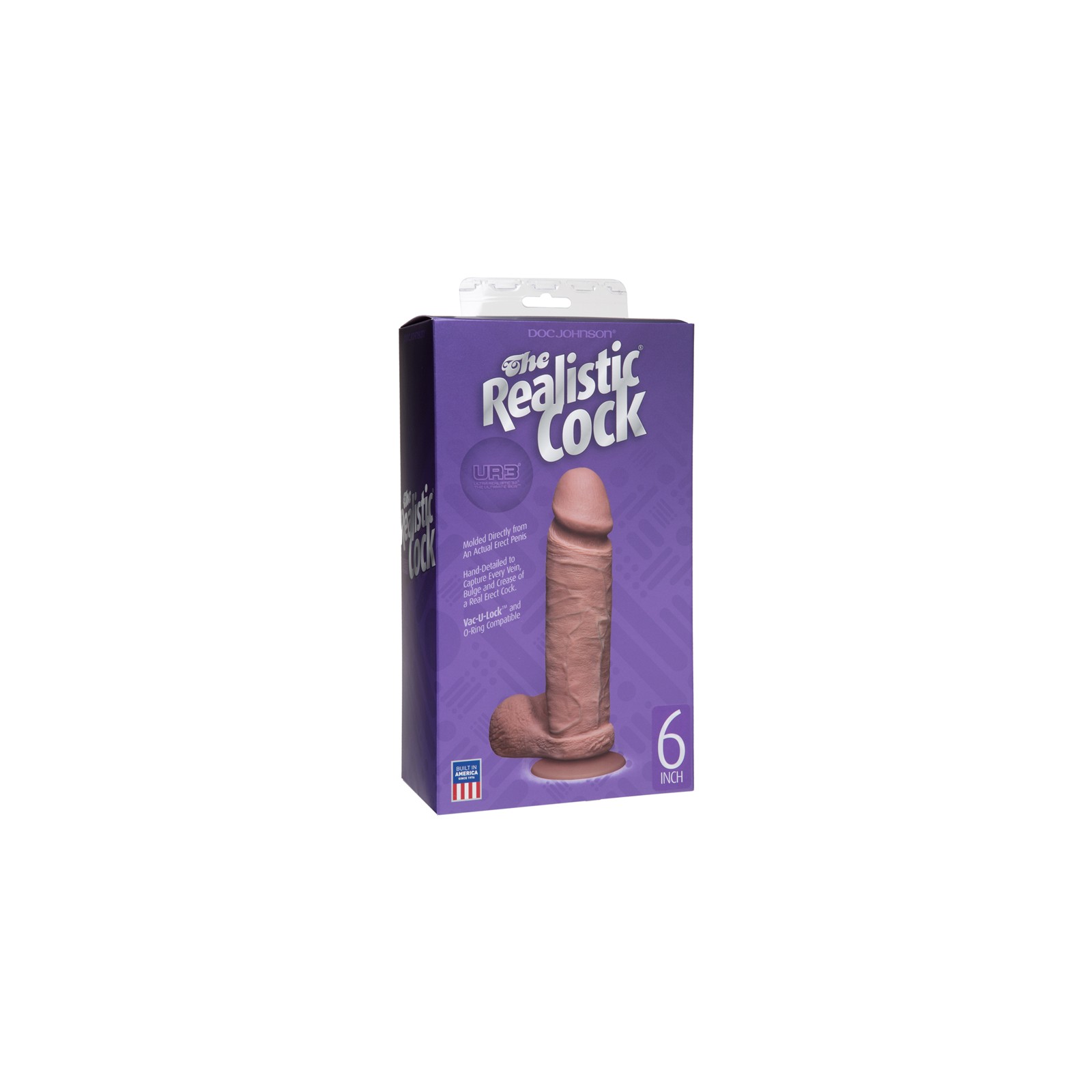 The Realistic Cock UR3 6 Inch Brown