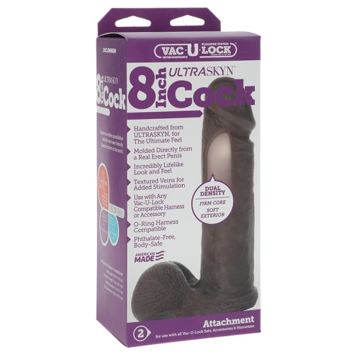 Vac-U-Lock 8-Inch ULTRASKYN Cock Black