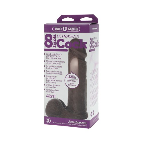 Vac-U-Lock 8-Inch ULTRASKYN Cock Black