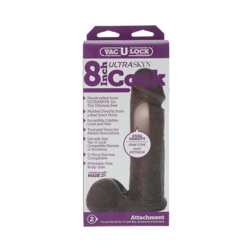 Vac-U-Lock 8-Inch ULTRASKYN Cock Black