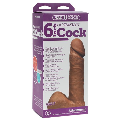 Dildo Vac-U-Lock de 6 Pulgadas ULTRASKYN - Placer Realista