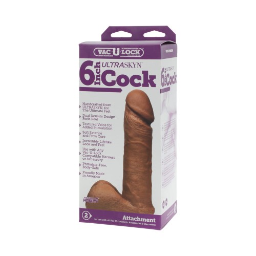 Dildo Vac-U-Lock de 6 Pulgadas ULTRASKYN - Placer Realista