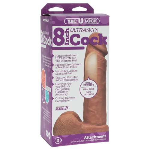 Vac-U-Lock 8-Inch ULTRASKYN Realistic Cock - Brown