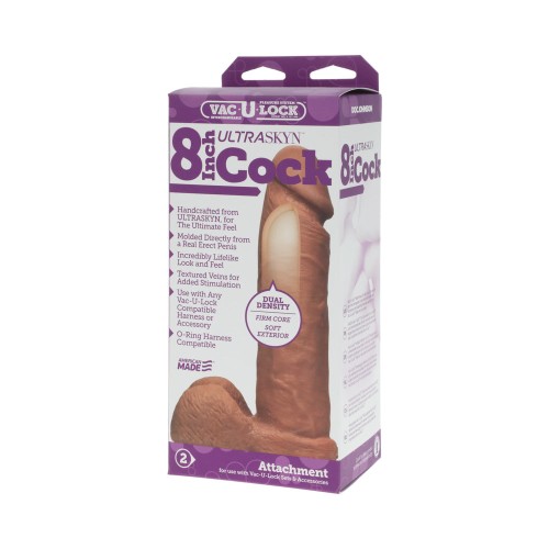 Vac-U-Lock 8-Inch ULTRASKYN Realistic Cock - Brown