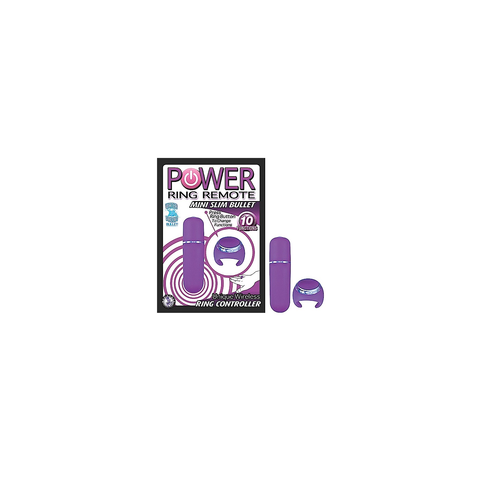 Power Ring Remote Mini Slim Bullet - Purple