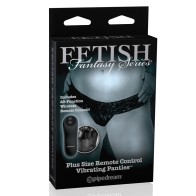 Pipedream Plus Size Remote Control Vibrating Panties Black