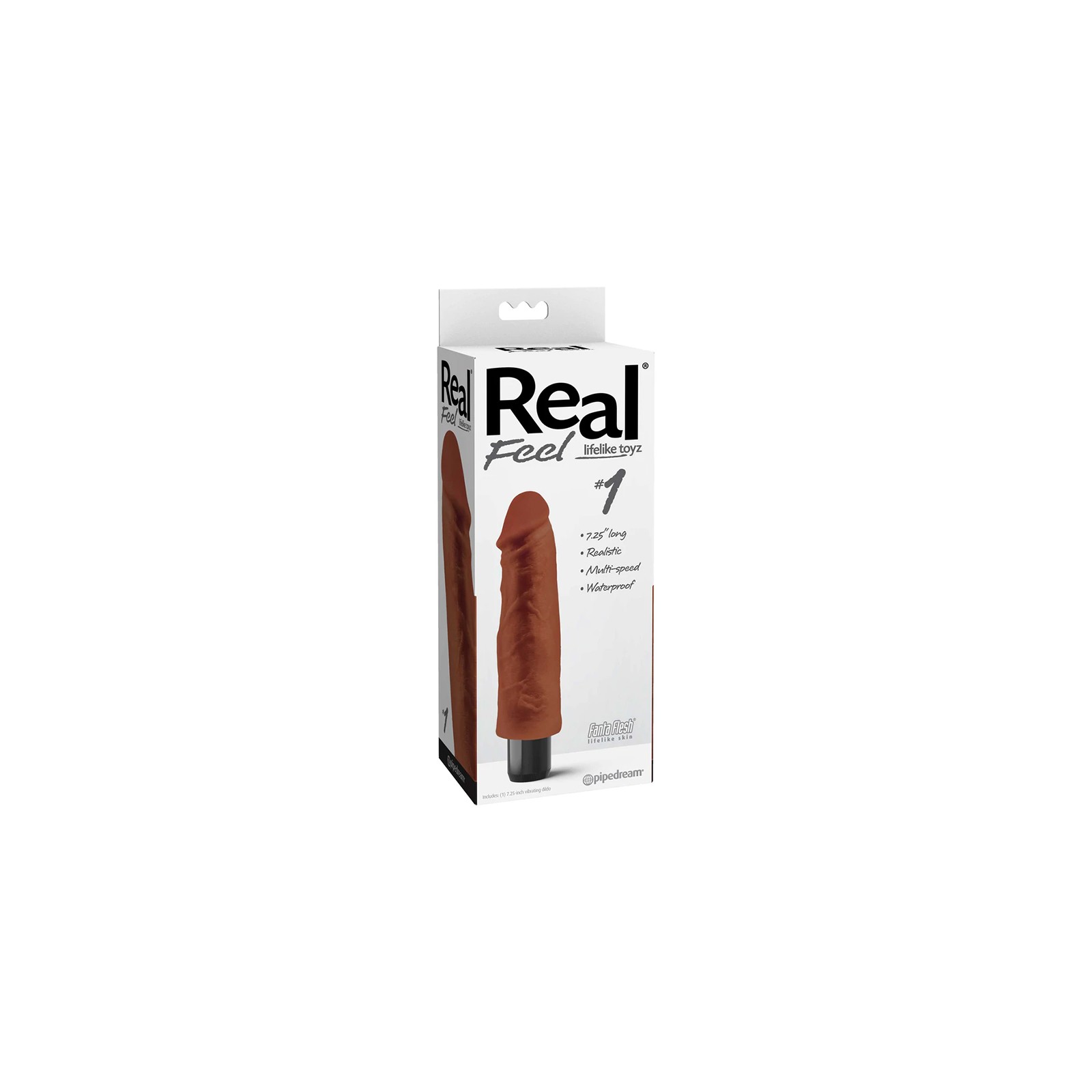 Dildo Vibrador Realista Pipedream 7.25 pulgadas Marrón