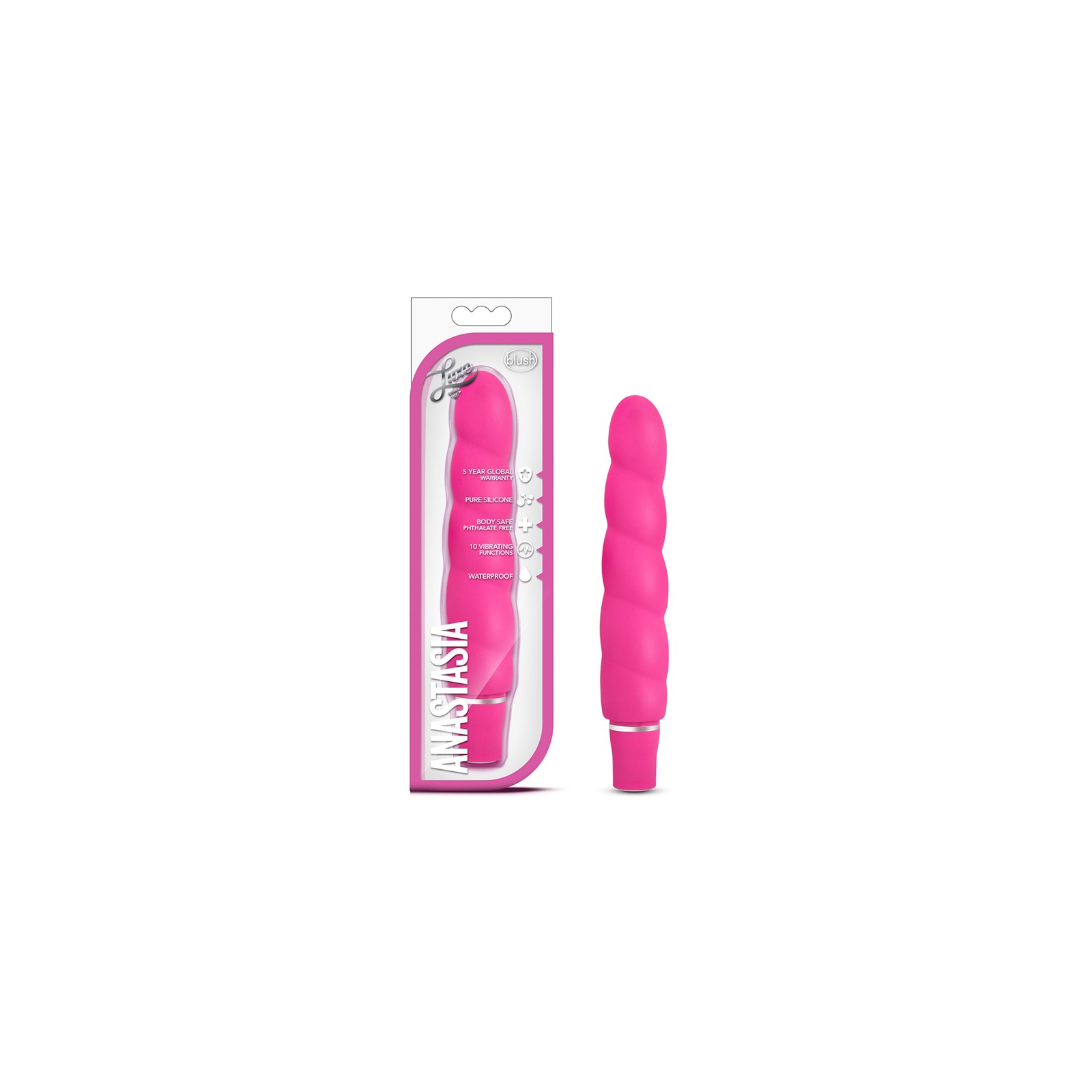 Luxe Anastasia Silicone Slimline Vibrator Pink