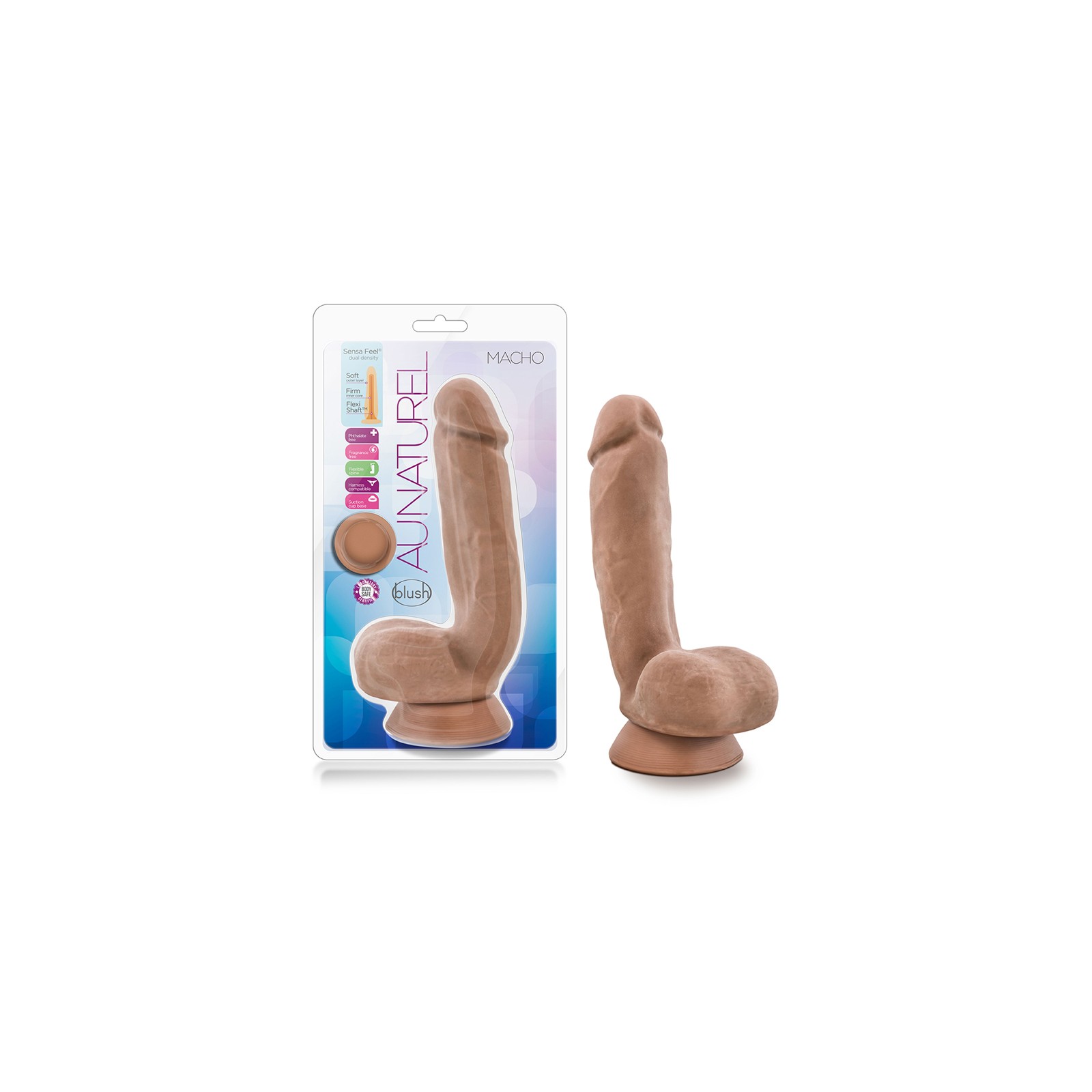 Au Naturel Macho 8.5 in. Dildo - Realistic Dual Density