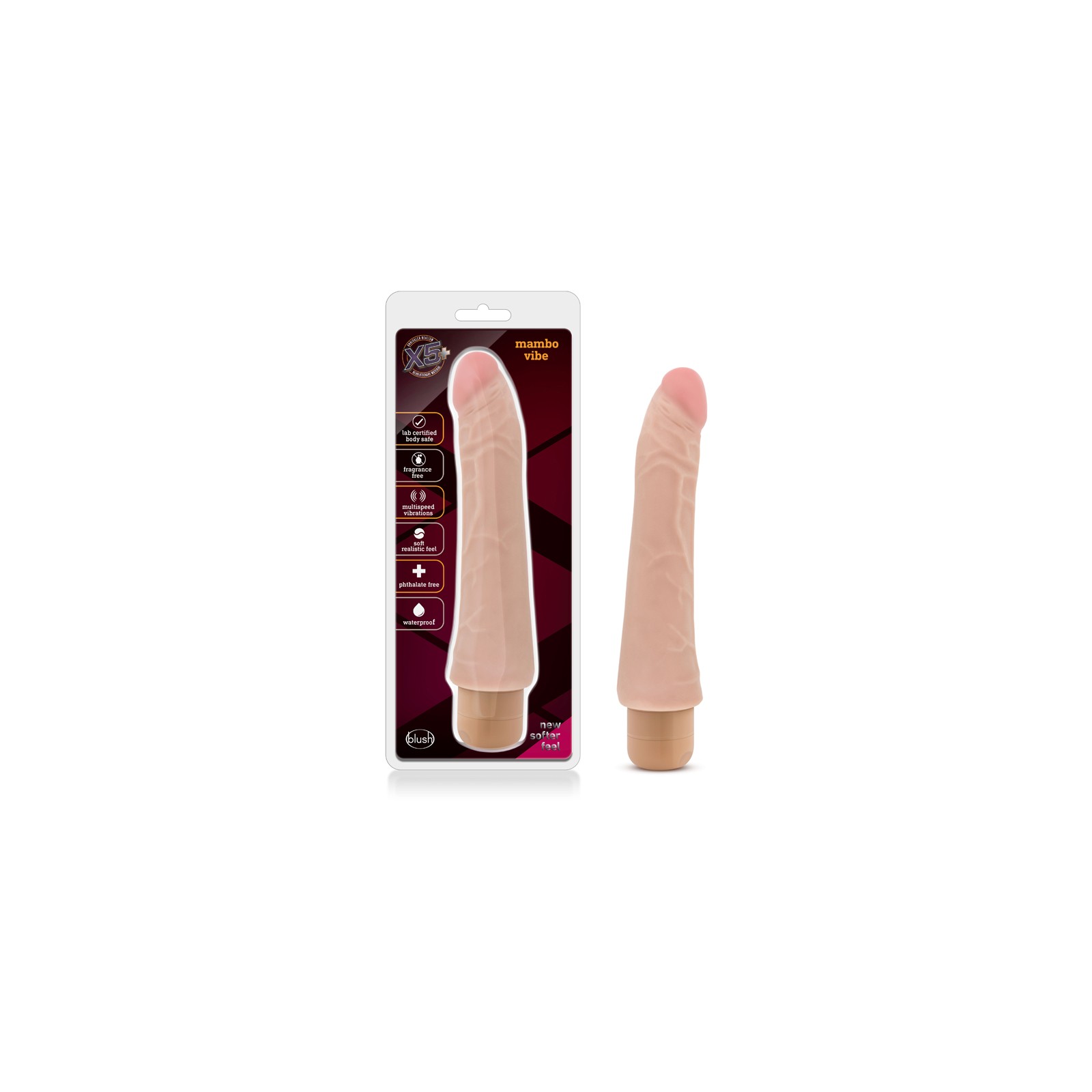 Dildo Vibrador Realista X5 Plus Mambo de 9.25 Pulgadas