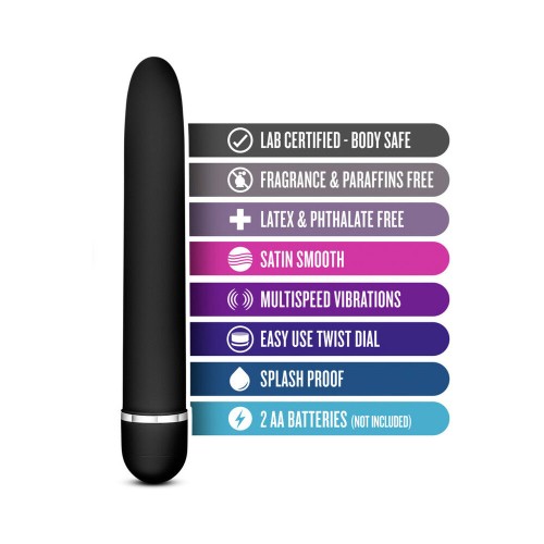 Rose Luxuriate Classic Slimline Vibrator Black - Buy Now