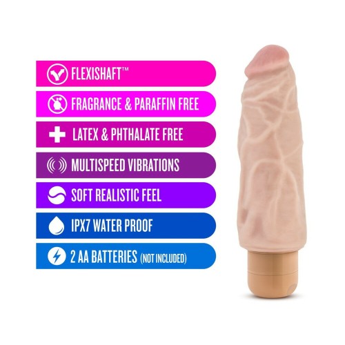 Dr. Skin Vibe 9 Dildo Vibrador Realista 7.5 Pulgadas - Beige