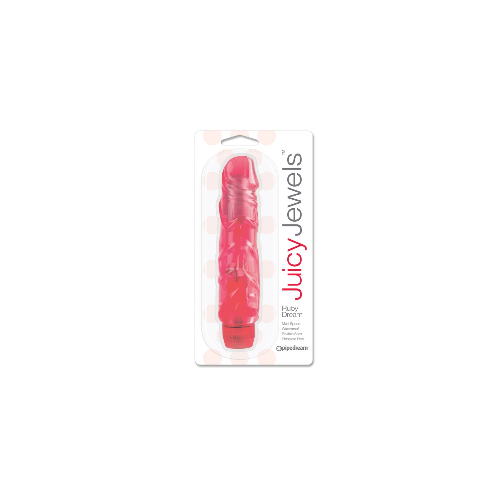 Pipedream Juicy Jewels Ruby Dream Vibrador Realista Rojo