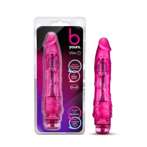 B Yours Vibe 1 Dildo Vibrante Realista Rosa