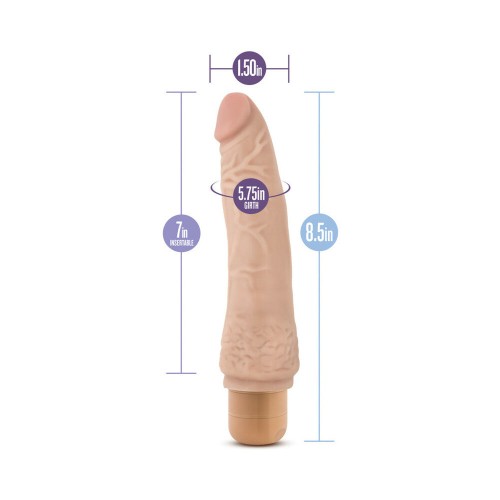 Dr. Skin Vibe 7 Vibrating Dildo Realistic Beige