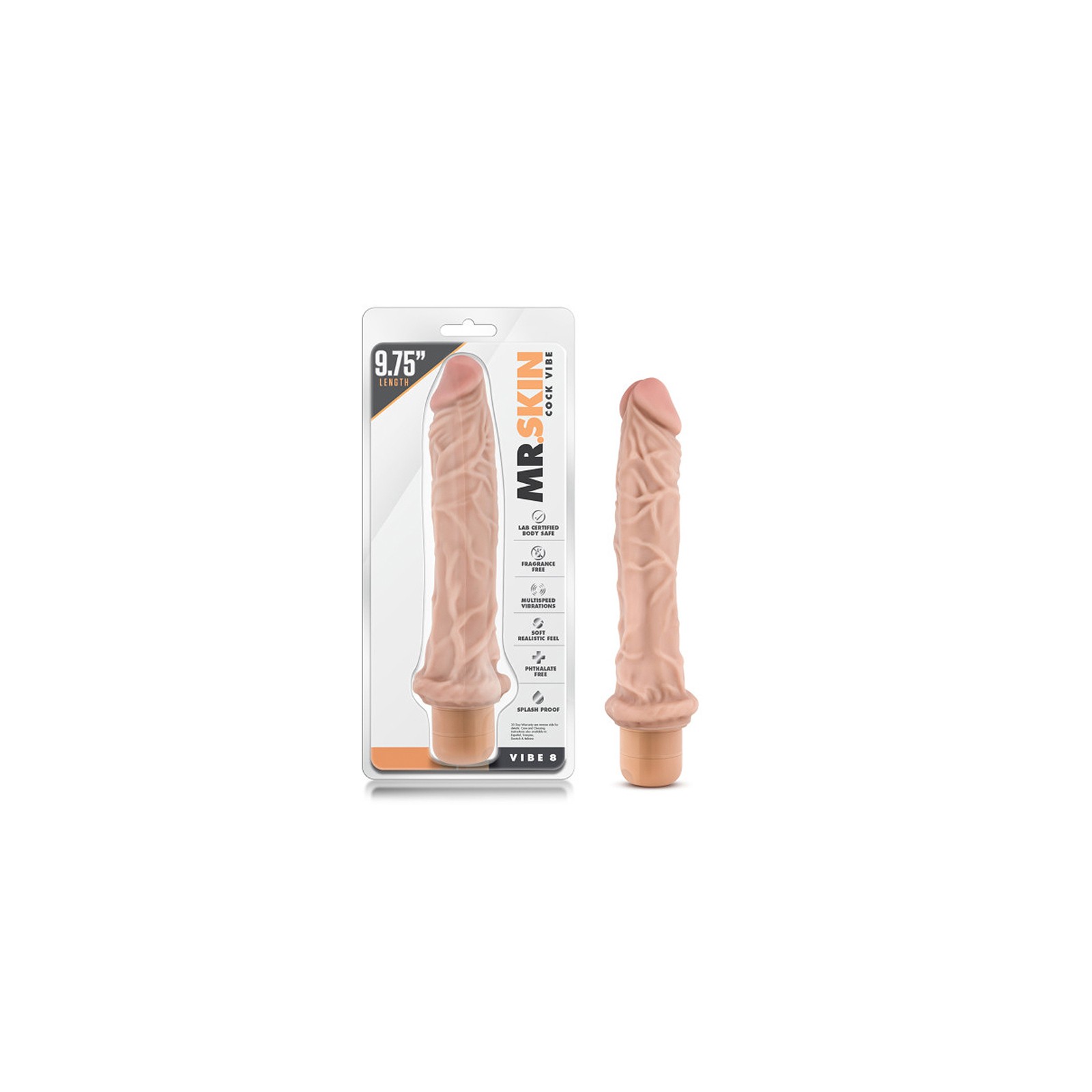 Dildo Vibrador Realista Dr. Skin Vibe 8 Beige - Juguete Adulto Premium