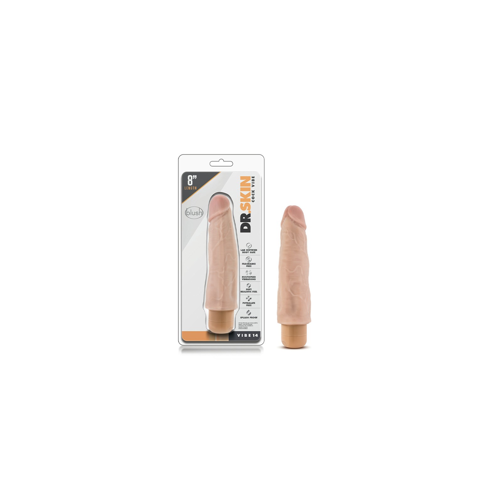 Dr. Skin Vibe 14 Realistic Vibrating Dildo