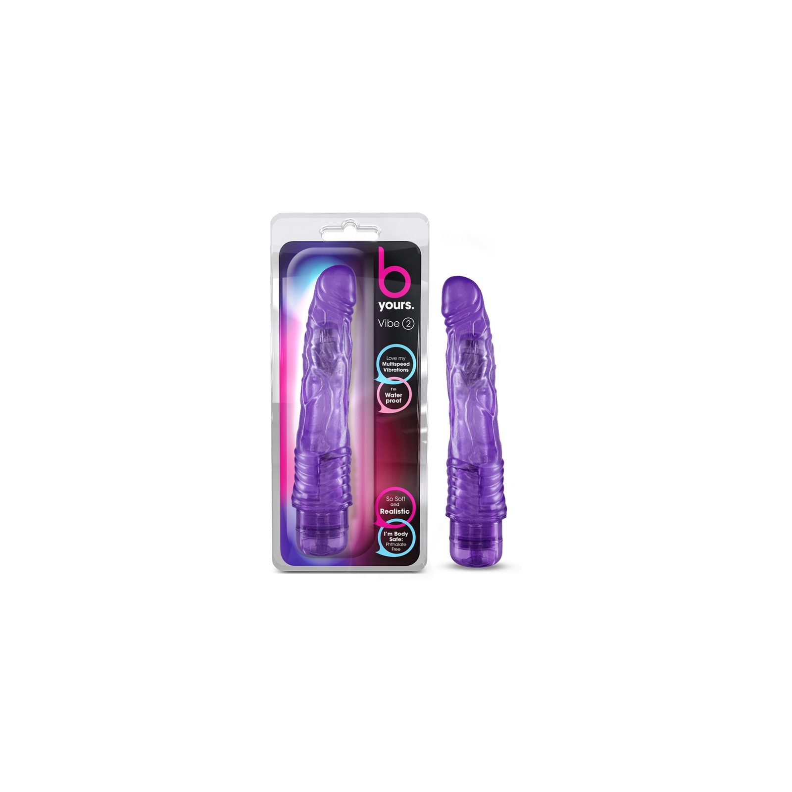 B Yours Vibe 2 Realistic 9 in. Vibrating Dildo